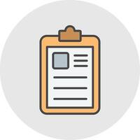 Clipboard Line Filled Light Icon vector