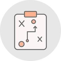 Planning Line Filled Light Icon vector