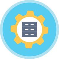 Database Management Flat Multi Circle Icon vector