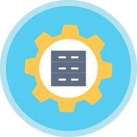 Database Management Flat Multi Circle Icon vector