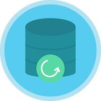 Database Backup Flat Multi Circle Icon vector