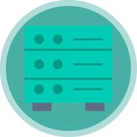 Database Center Flat Multi Circle Icon vector