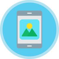 Mobile Application Flat Multi Circle Icon vector