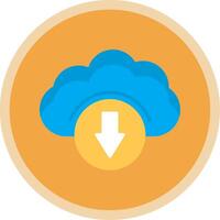 Cloud Services Flat Multi Circle Icon vector