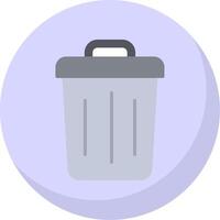 Trash Flat Bubble Icon vector