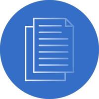 Document Flat Bubble Icon vector