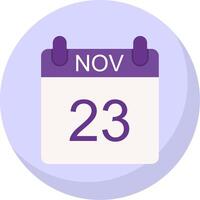 November Flat Bubble Icon vector