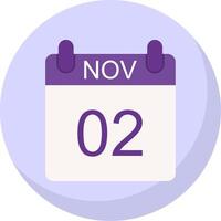 November Flat Bubble Icon vector