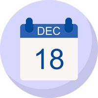 December Flat Bubble Icon vector