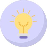 Bulb Flat Bubble Icon vector