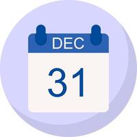 December Flat Bubble Icon vector