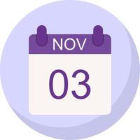 November Flat Bubble Icon vector