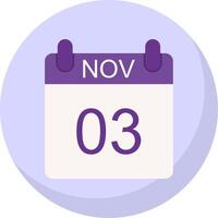 November Flat Bubble Icon vector