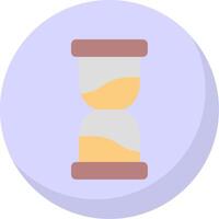 Sandglass Flat Bubble Icon vector