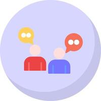 Chat Flat Bubble Icon vector