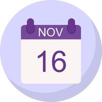 November Flat Bubble Icon vector