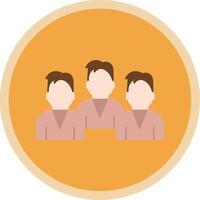 Group Team Flat Multi Circle Icon vector