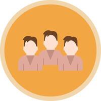 grupo equipo plano multi circulo icono vector