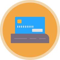 Credit Card Pay Flat Multi Circle Icon vector