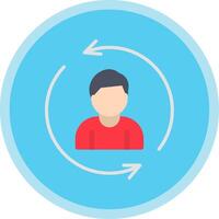 Human Resources Flat Multi Circle Icon vector