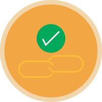 Backlink Checker Flat Multi Circle Icon vector