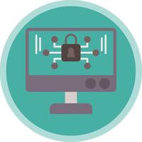 Seo system Flat Multi Circle Icon vector