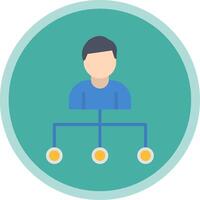 Hierachy Flat Multi Circle Icon vector