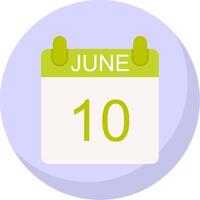 June Flat Bubble Icon vector