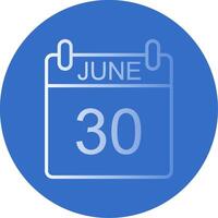 June Flat Bubble Icon vector