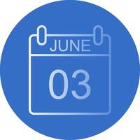 June Flat Bubble Icon vector