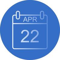 April Flat Bubble Icon vector