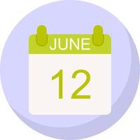 June Flat Bubble Icon vector