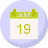 June Flat Bubble Icon vector