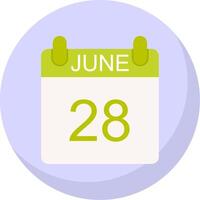 June Flat Bubble Icon vector