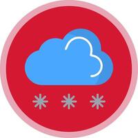 Cloud Computing Flat Multi Circle Icon vector