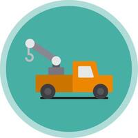 Tow Truck Flat Multi Circle Icon vector