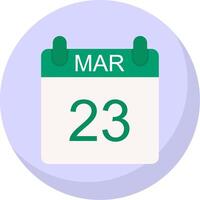 March Flat Bubble Icon vector