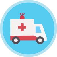 Ambulance Flat Multi Circle Icon vector