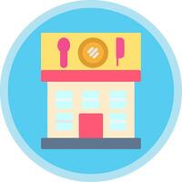 Restaurant Flat Multi Circle Icon vector