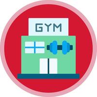 gimnasio plano multi circulo icono vector