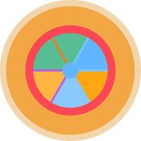 Color Wheel Flat Multi Circle Icon vector