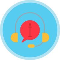 Customer Service Flat Multi Circle Icon vector