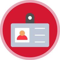 Business Card Flat Multi Circle Icon vector