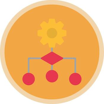 Algorithm Flat Multi Circle Icon vector