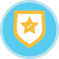 Brand Protection Flat Multi Circle Icon vector