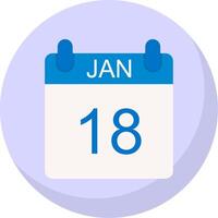 enero plano burbuja icono vector