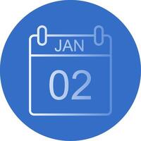 January Flat Bubble Icon vector
