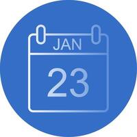 January Flat Bubble Icon vector