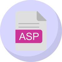 ASP File Format Flat Bubble Icon vector