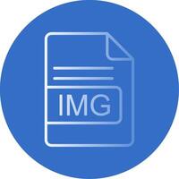 IMG File Format Flat Bubble Icon vector